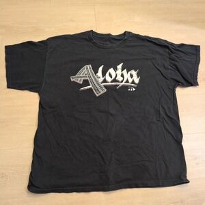 VTG Aloha Hawaii Adult XL Graphic Shirt Surf Tribal Print Short Sleeve Skater